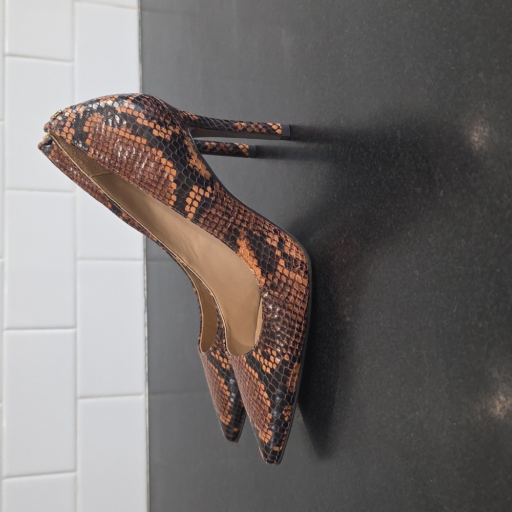 Sam Edelman Brown Snakeskin Patterned Women's Hee… - image 5